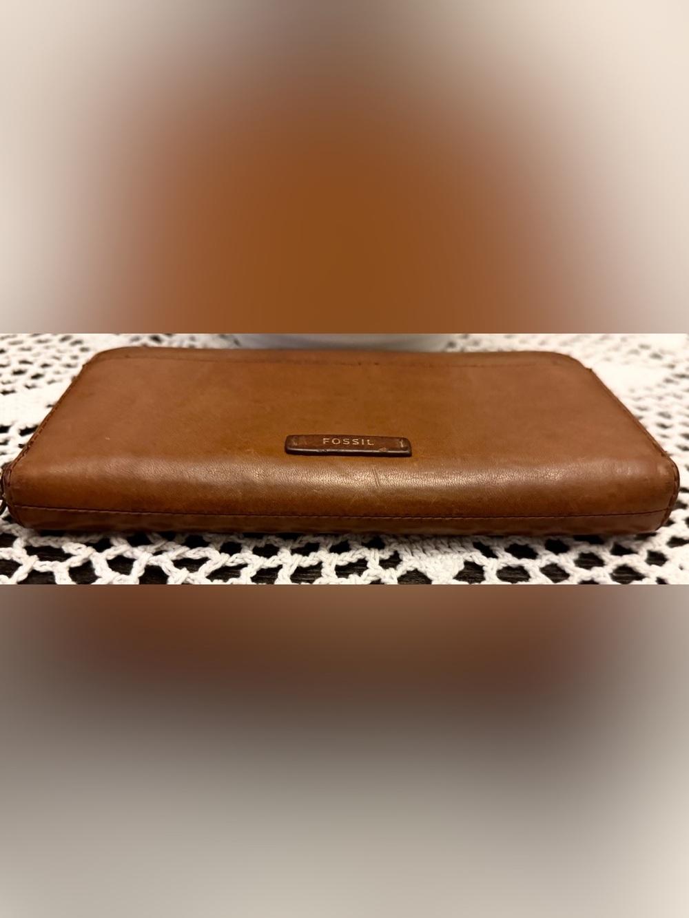 Fossil Julia Leather RFID Zip Around Clutch Wristlet Wallet Brown SWL1556 - Picture 11 of 15